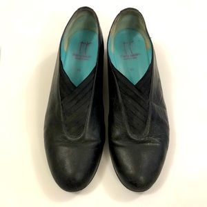 Thierry Rabotin 40 Black Shoes Leather Elastic Closure Italy Excellent condition